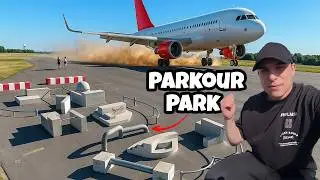 ich TESTE den PARKOURPARK am FLUGHAFEN! | Mitten auf der Landebahn?!