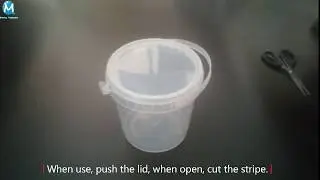 Qiming Packaging plastic 100ml clear bucket pail