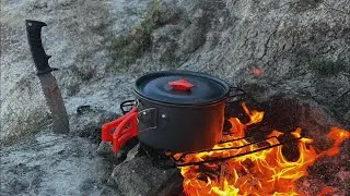 Catching and Cooking Fresh Fried Fish – Rustic Fishing Adventure in the Wild