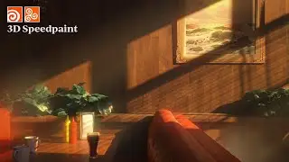 How I created this moody Twin Peaks 3D scene