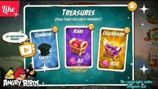 Angry bird's 2 TREASURER RaaRE Items crate opening Gameplay #angrybirds2 #Queenlobonika