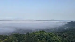 El Alisio y el Mar de Nubes dormita en el regazo de La Palma. Mirador de la Cumbre, Bre&ntilde;a Alta.