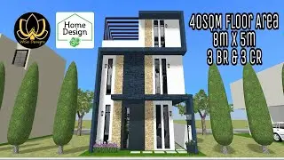 Home Design 3D - House Tour to Modern Filipino House | 40SQM FLOOR AREA | 3BR & 3CR with Roof Top