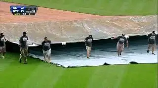 Yankees Stadium: Field Crew Trouble With Tarp