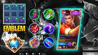 Chou Top 1 Global Emblem Set 2022 And Build Auto Maniac!! / Chou New Meta Gameplay / Mobile Legends