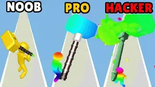 NOOB vs PRO vs HACKER in Giant Hammer