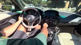 Driving video (top down) 2006 BMW 650i Manual 6 speed