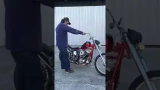 Let&rsquo;s kickstart this channel. Just for fun #harleydavidson #shovelhead #choppershit