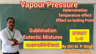 Vapour Pressure | Sublimation | Eutectic Mixture | Physical Pharmaceutics | BP302 | L~9