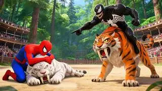 🐅🕷️SPIDERMAN Wins the Toothed Tiger Championship &ndash; Epic Battle Challenge