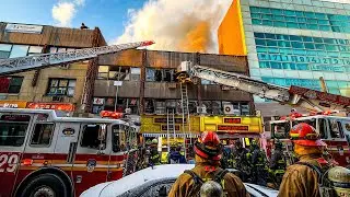 **FDNY Battles 2-ALARM FIRE in a Taxpayer** FIRE 2nd & 3rd Floor | Flushing, Queens Box 4400