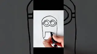 How to draw minion.#shorts #satisfying #art #drawing #painting