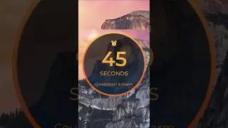 00:45s 🔔 45 Second COUNTDOWN with Tick Tock Sound Every Second and Alarm for 10s - No Loop