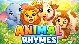 Animal World Nursery Rhymes 🐘🦁🐒 | Fun Kids Songs | Learning Videos for Toddlers