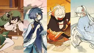 [JP/ENG] Legend of 'The Five Kasen' Cutscene | Irodori Festival Genshin Impact 2.6