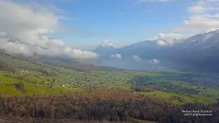 4K Lake Sarnersee Obwalden SWITZERLAND アルプス山脈