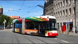 Die Variobahn (GTV6) im Netz der Stra&szlig;enbahn N&uuml;rnberg 🇩🇪