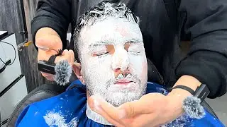 Deep Scalp & Face Massage ASMR | Shampoo & Shaving Cream | Pure Relaxation