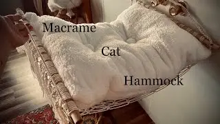 Macrame cat hammock