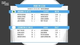 Derbyshire County CL - Chevin Homes Division 4 North - Riddings CC 1st XI v Eckington CC 2nd XI