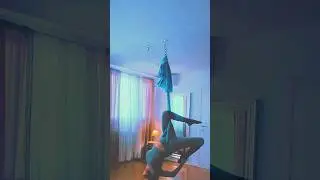Aerial yoga flow beginner!aerial stretch for beginners