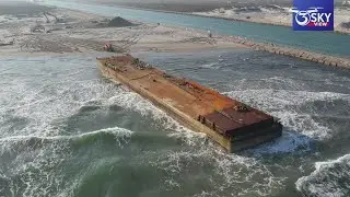 Effort to remove Packery Channel barge continues