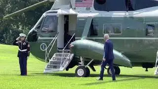 The #President #Biden walked into on the South Lawn of the White House on June 8, 2022.