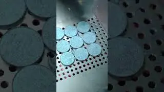 Soft Blue Shimmer Eyeshadow Pressing Process | High Pearl Pigment OEM Factory
