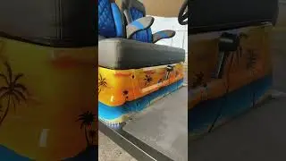 Custom Painted Beach Vibes Yamaha QuieTech Golf Car