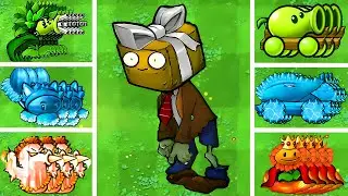 Who Wins? - All Legendary Plants Vs Boxhead Zombie - PvZ 1 Hybrid Challenges