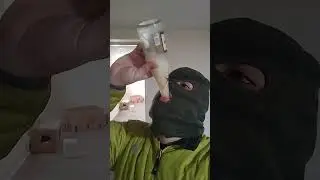 doing a short casual fun chug #ytshorts #chug #chugging #beer #skimask #fast