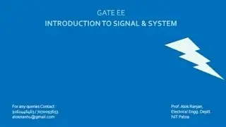 GATE EE INTRODUCTION TO SIGNAL & SYSTEM