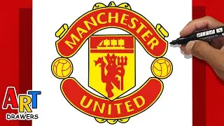 How To Draw MANCHESTER UNITED - Champions League UEFA⚽ - LOGO