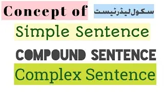 Simple Sentence, Compound Sentence and Complex sentence || definition of simple, compound sentence