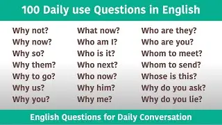 100 Daily use questions in English || How To Ask Questions in English || English Speaking Course