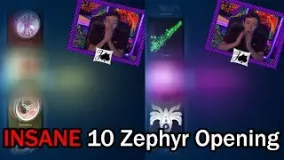 RIDICULOUS 10 Zephyr Opening - 1 of the Best Exotics, AND My 6th New Black Market!! (Rocket League)