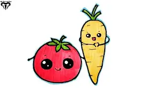 Tomatoes and carrots drawings | How to draw for kids | Easy drawings 175