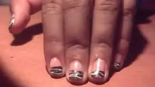 CUTE ZEBRA / TIGER FRENCH TIP NAIL ART
