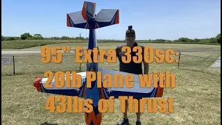Extreme Flight 95 inch Extra 330sc: An electric plane with 43lbs of thrust