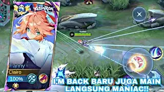 I'M BACK GUYS!! FANNY MANIAC GAMEPLAY SOLO RANKED FULL MONTAGE?! SUMPAH INI BUILD OP BANGET - MLBB