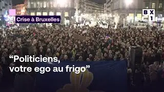 Les Bruxellois protestent devant la Bourse contre 600 jours sans gouvernement