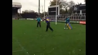 WWE Cesaro & R Truth Play Rugby In Leeds