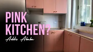 Pink Kitchen Cabinet & Cupboard Tour | Modern Condo in Addis Ababa