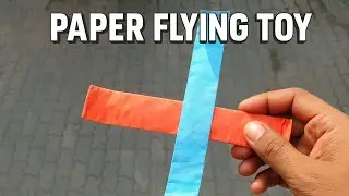 Paper flying toy making in colourfull paper 
