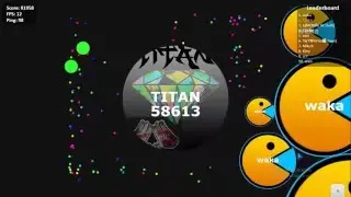Solo Gameplay Gota.io - Agar.io TITAN Best server 200 000+