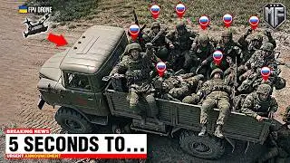 Russian Trucks Convoy Get Caught on Ukrainian Drone Camera - Then THIS Happened...