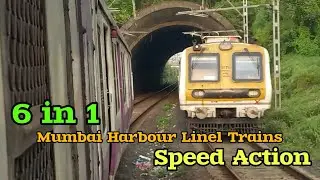 6 in 1 Local Trains on Mumbai's Harbour Line | Speed Compilation #mumbailocaltrain #indianrailway