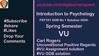 PSY101 GDB NO 1 Solution 2020-Spring Semester-VU-Introduction to Psychology