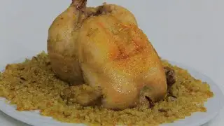 دجاج محشي فريك | نجلاء الشرشابي