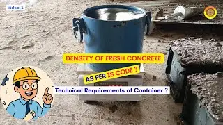 Density of Fresh Concrete II Dimensional requirements of Container#concrete #rcc #vimutti_coe